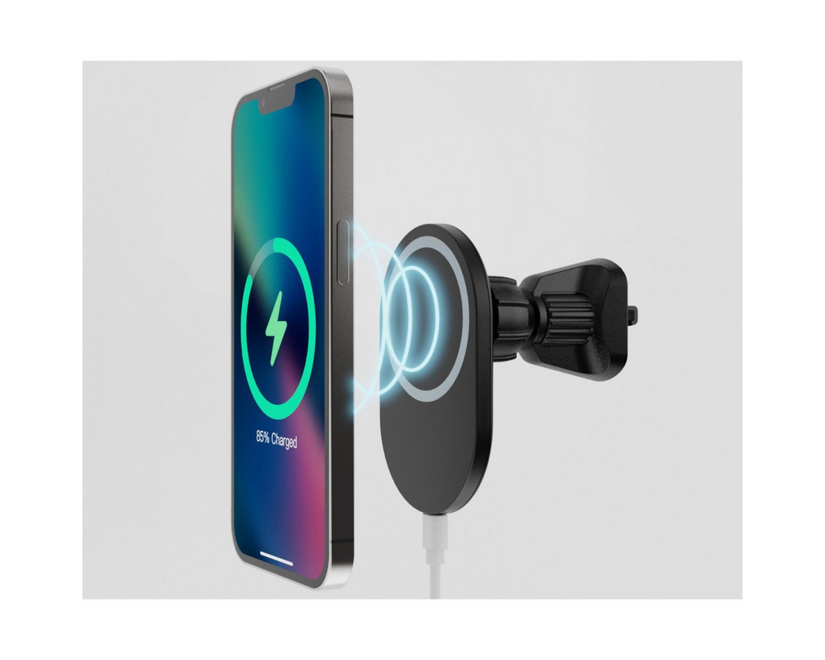 Forever US-K-MS Wireless Charger (2000 mA, Magnetische Kfz-Halterung mit kabelloser Ladefunktion)