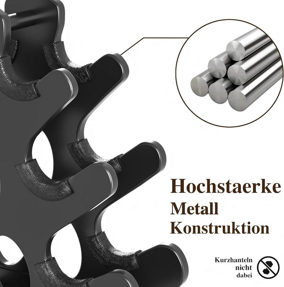 niffgaff Kurzhantelständer 5-stufige Hantelablage, A-Rahmen Hantelhalter, (1-St), Platzsparend mit Silikonauflagen, werkzeuglos aufbaubar Bild 2