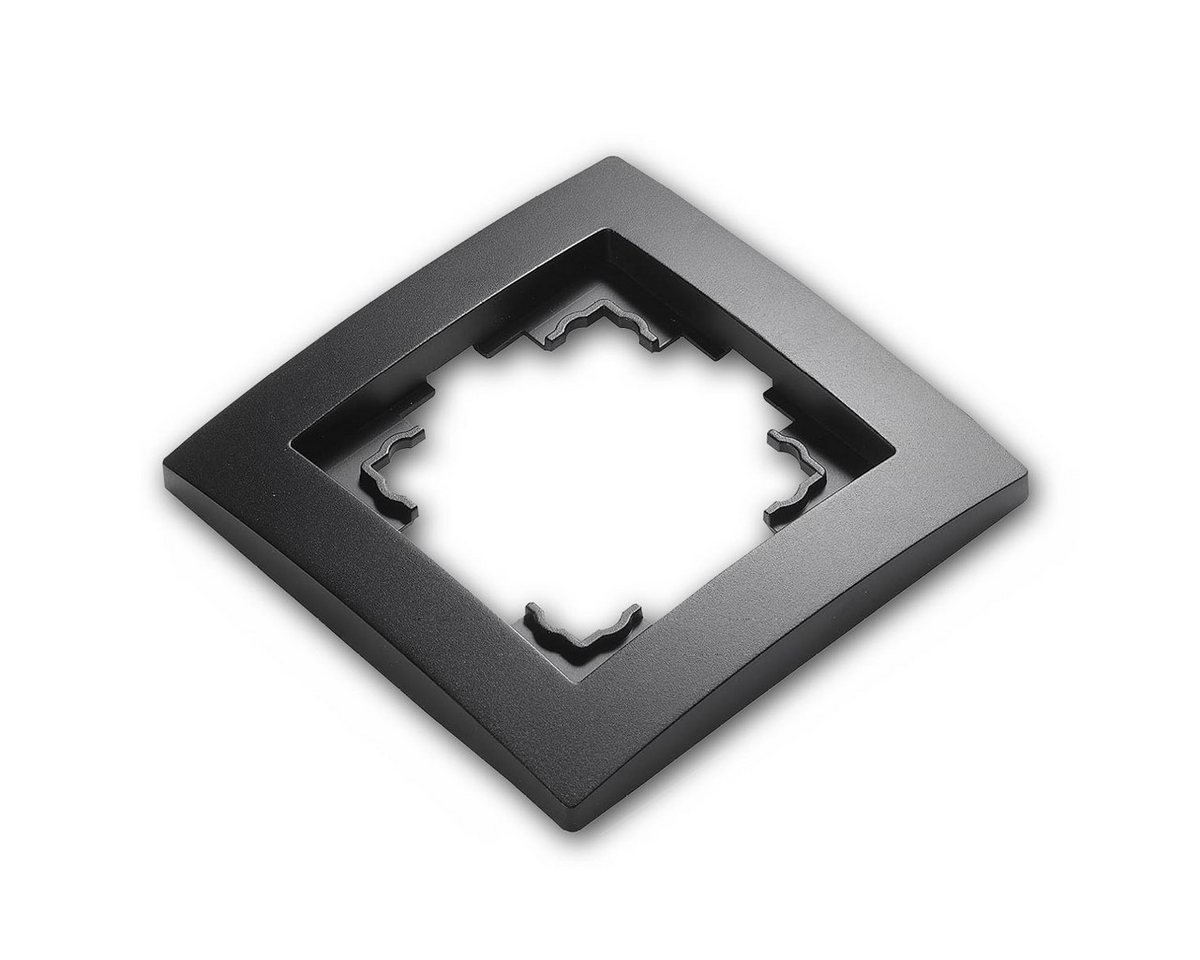 McPower FLAIR Steckdose schwarz,250V~/16A,UP,m Rahme,Klemm Unterputzschalter Bild 5