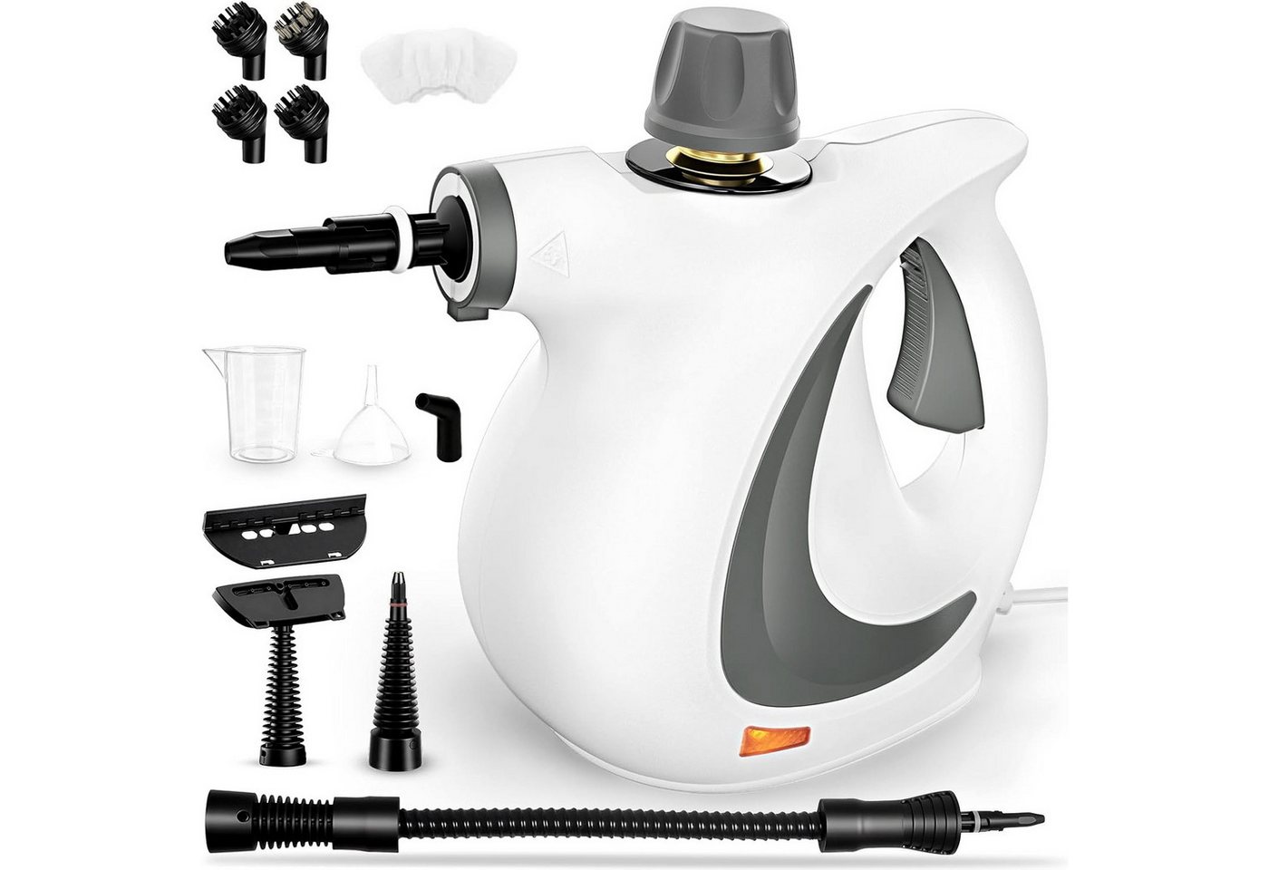 AKKEE Dampfreiniger Handdampfreiniger für das Haus Mehrzweck mit 12-teiligem Zubehör, 1050 W, Dampfreiniger für Böden, Küche, Fenster, Badezimmer und Auto Bild 4