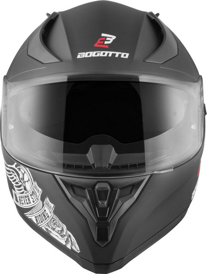 Bogotto Motorradhelm H128 Grim Evo Helm, Vorbereitet Für Pinlockscheibe,herausnehmbares Innenfutter,integr Bild 2