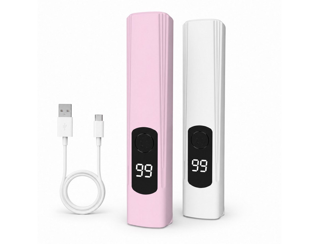 XEOOCE UVC-Leuchtmittel UV Nagellampe für Gelnägel, Wiederaufladbar, LED Lichthärtungsgerät, 3 W, LED-Modul, Packung, USB-Ladekabel, Deckt alle Nägel ab, 300-mAh-Akku