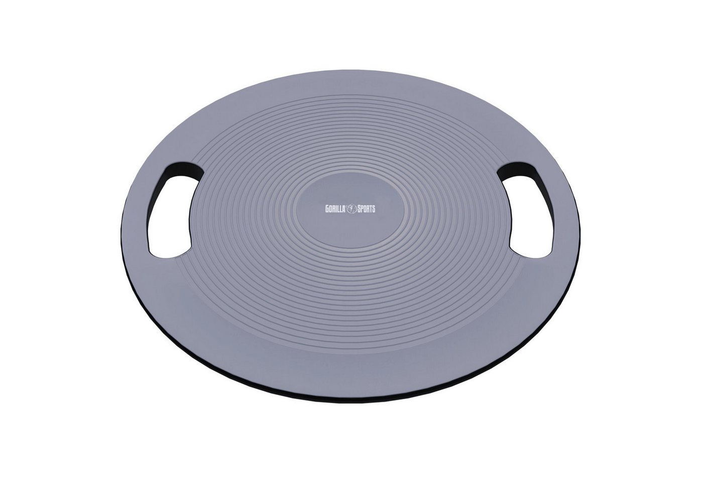 GORILLA SPORTS Balanceboard Balance Board mit Griffen in Schwarz/Dunkelgrau