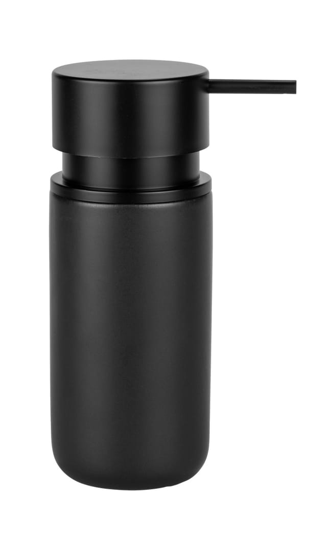 Seifenspender Silo Schwarz, Keramik Seifenspender 0,25 Liter, Schwarz, Keramik schwarz, Kunststoff (abs) schwarz - schwarz - Wenko