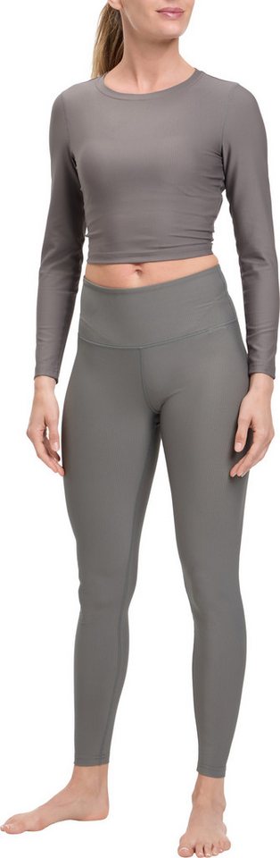 Energetics Trainingstights DA.-TIGHT OLOE 1/1 W geripptes Material, schnelltrocknend, atmungsaktiv