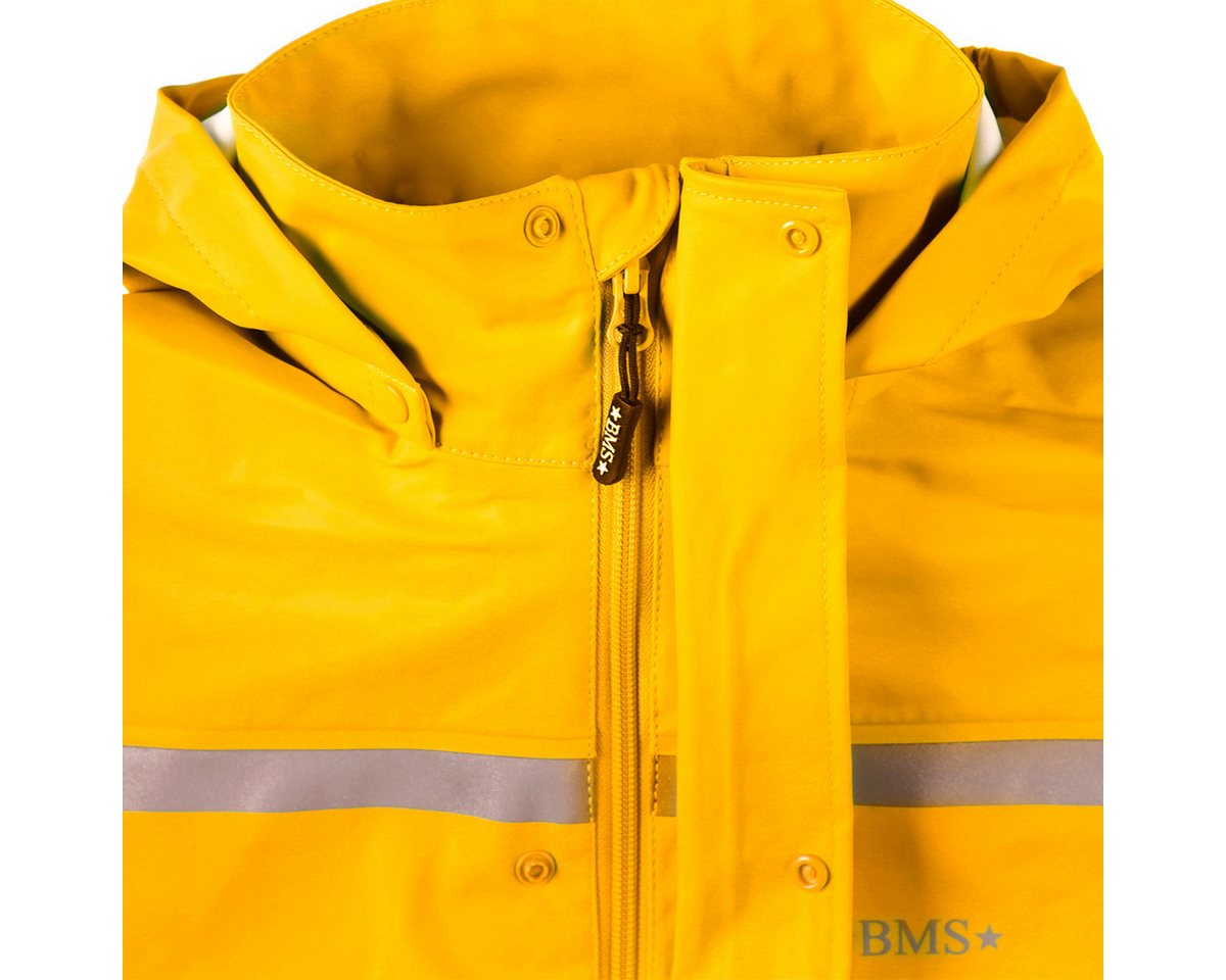 BMS Regen- und Matschjacke BMS Regenjacke für Kinder 100% wasserdicht mit Kapuze abnehmbare Kapuze