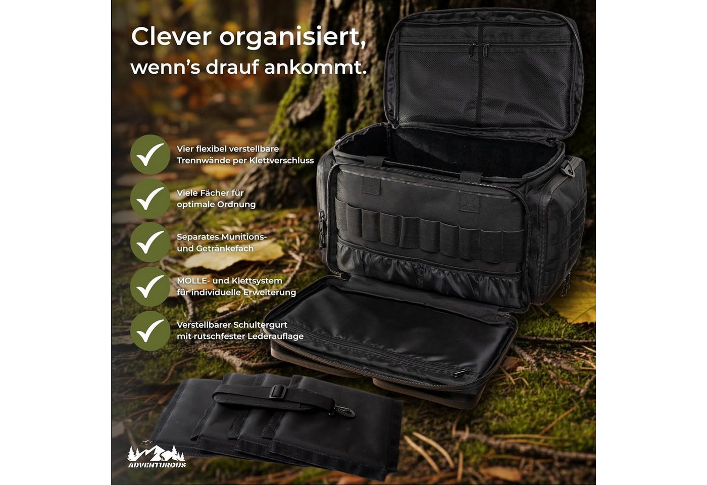 BURI Sporttasche Range Bag Waffentasche Kurzwaffen Pistolentasche Schießsport Tasche Bild 3