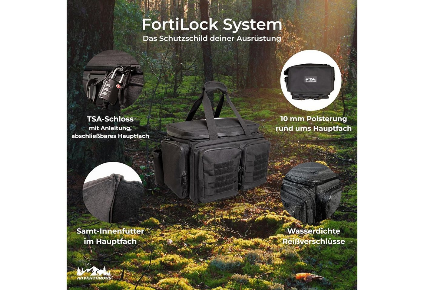 BURI Sporttasche Range Bag Waffentasche Kurzwaffen Pistolentasche Schießsport Tasche Bild 5