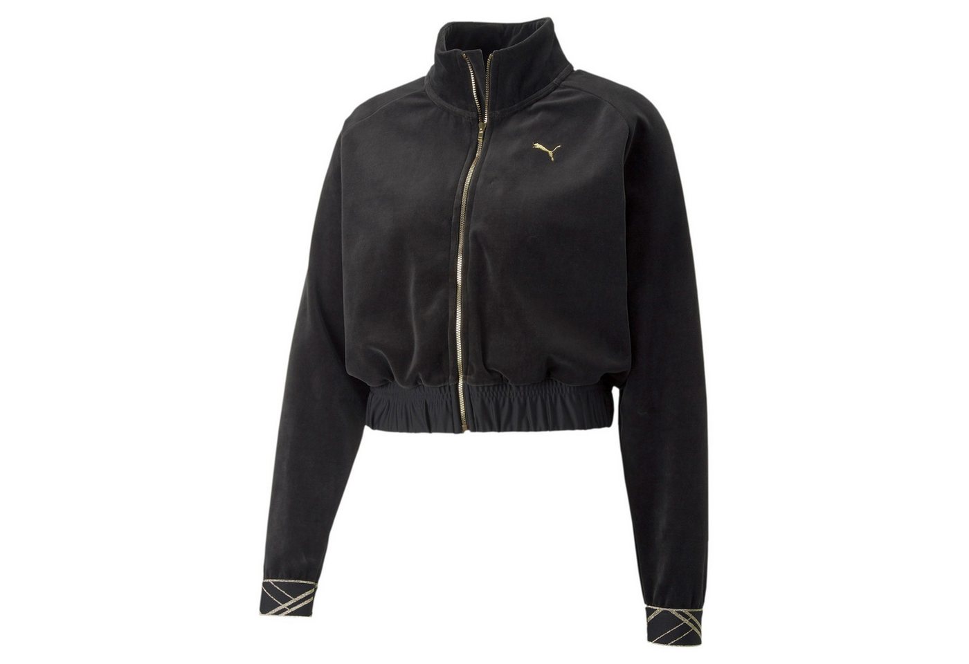 PUMA Trainingsjacke Puma Damen Trainingsjacke Deco Glam Velour Full Zip 522254