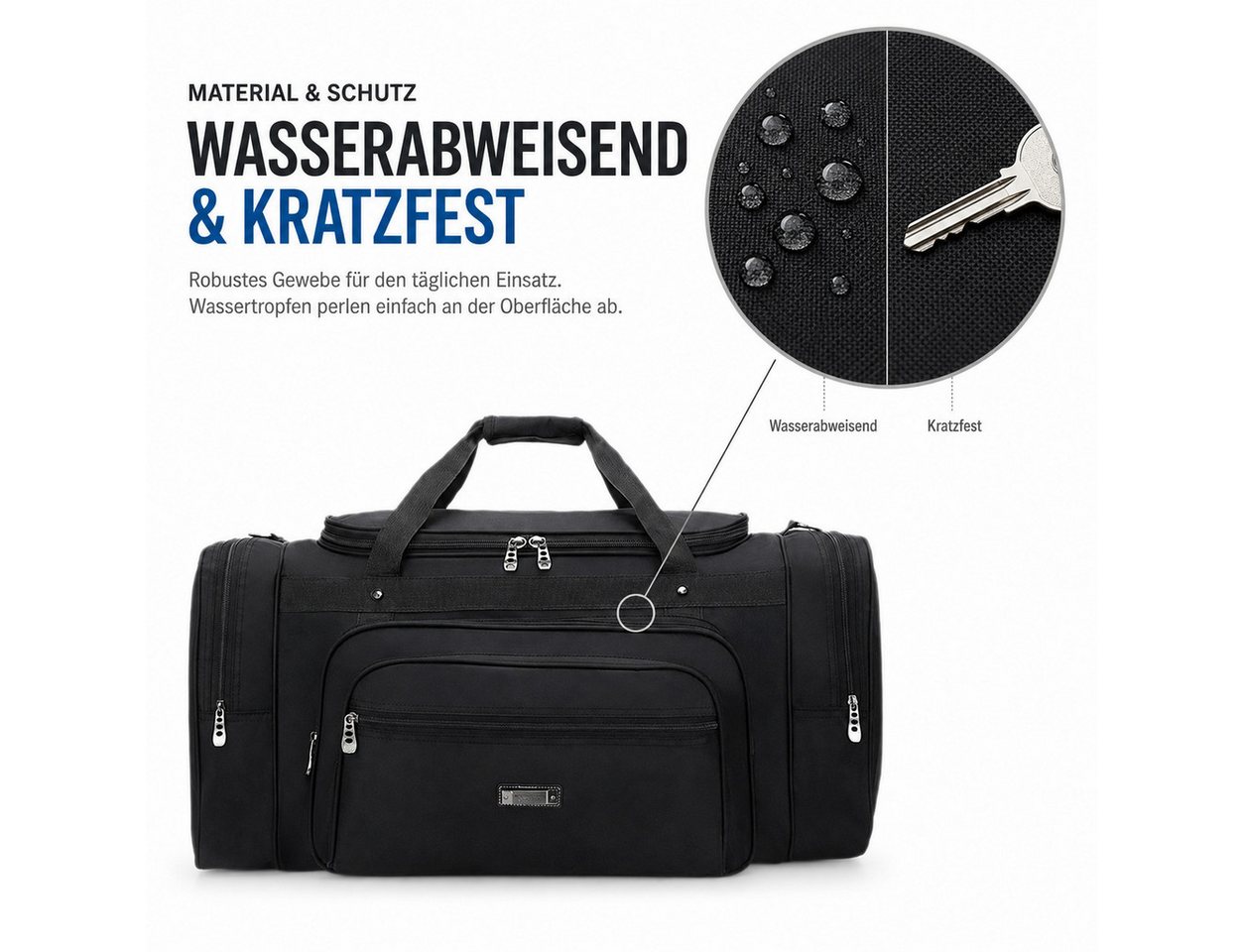 OYLCDI Reisetasche Große Sporttasche,80L Fitnesstasche Reisetasche 72 × 30 × 36 cm (mit Schuhfach,mit viel Stauraum, Trainingstasche für Damen und Herren, abnehmbarer Schultergurt für Reise, Sport, Geschäftsreise)