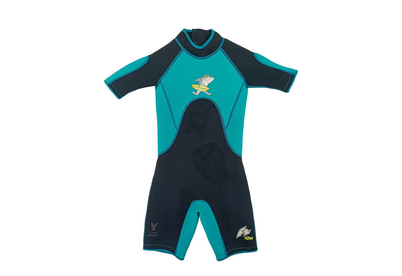 F2 Neoprenanzug F2 Junior Neopren Anzug Shark Shorty Kurz 6 yrs Türkis Bild 3