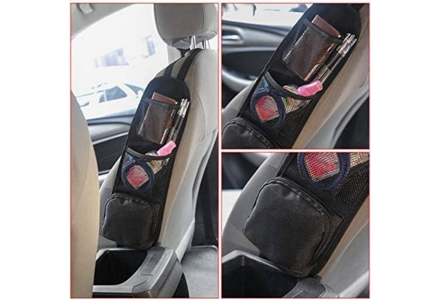 LuxusKollektion Aufbewahrungstasche Auto Organizer Autositz Seitenorganisator Netztaschen 2 Stücke Bild 2