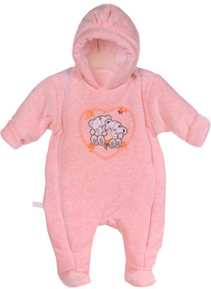 La Bortini Schneeoverall Baby Wagenanzug Nickioverall Overall Schneeanzug mit Bären kuschelig weich Bild 3