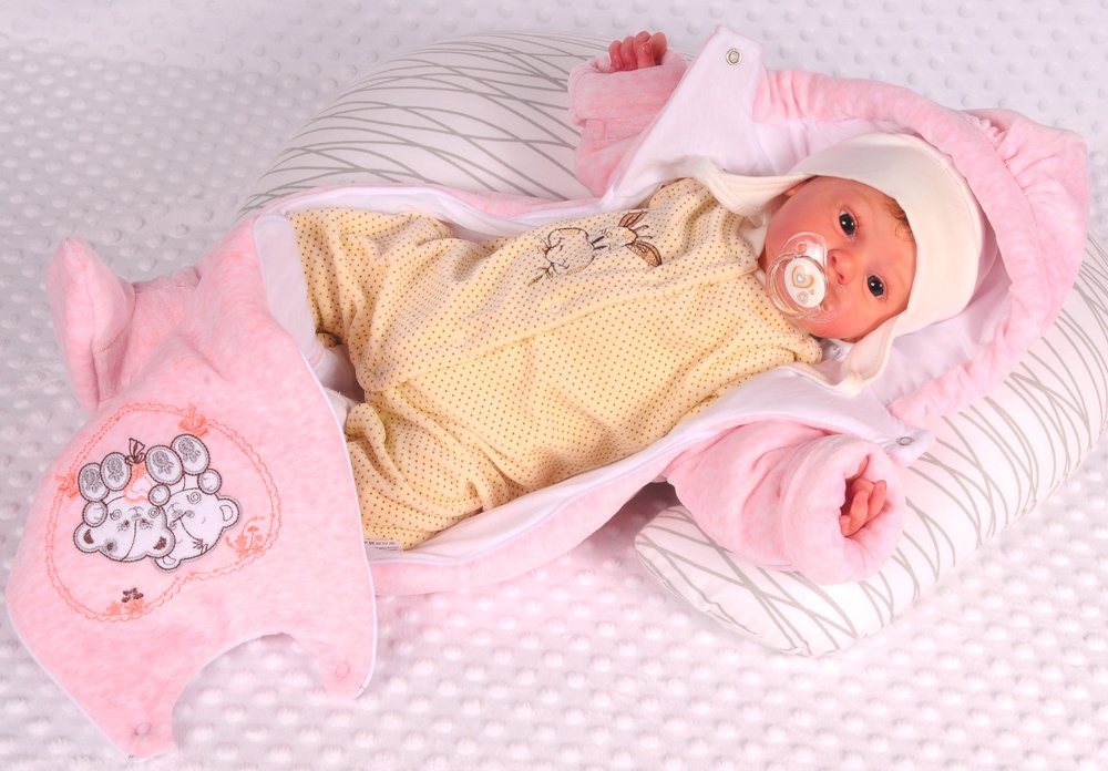 La Bortini Schneeoverall Baby Wagenanzug Nickioverall Overall Schneeanzug mit Bären kuschelig weich Bild 4