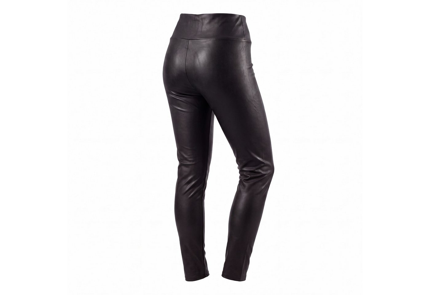 OriginalYou Thermoleggings Damen Kunstleder Leggings angeraute Schlupfleggings Lederoptik enge Passform, Unifarben, große Größen erhältlich