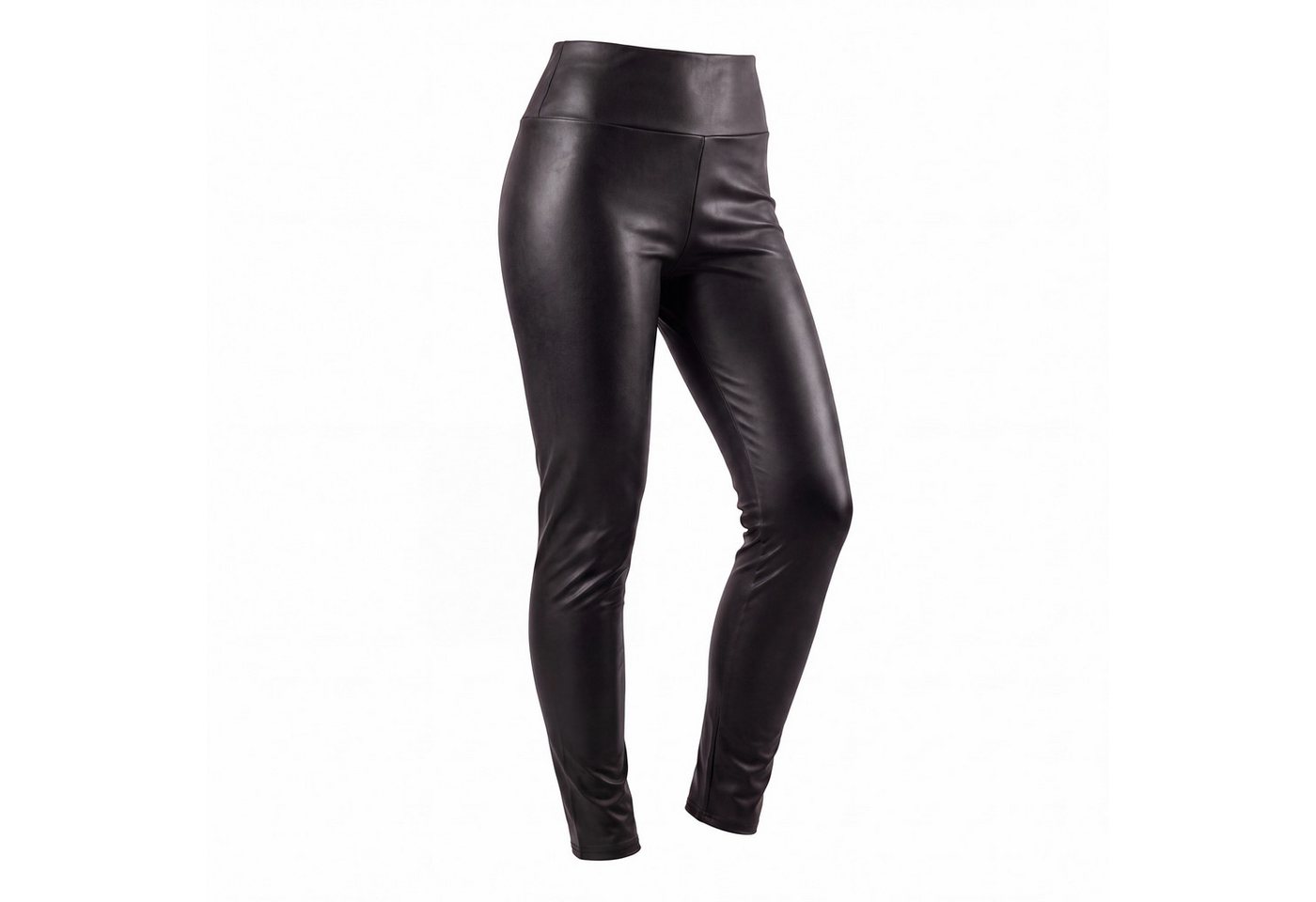 OriginalYou Thermoleggings Damen Kunstleder Leggings angeraute Schlupfleggings Lederoptik enge Passform, Unifarben, große Größen erhältlich Bild 2