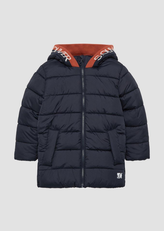 s.Oliver Funktionsmantel Outdoor-Mantel Steppjacke mit Kontraststreifen und Fleecefutter