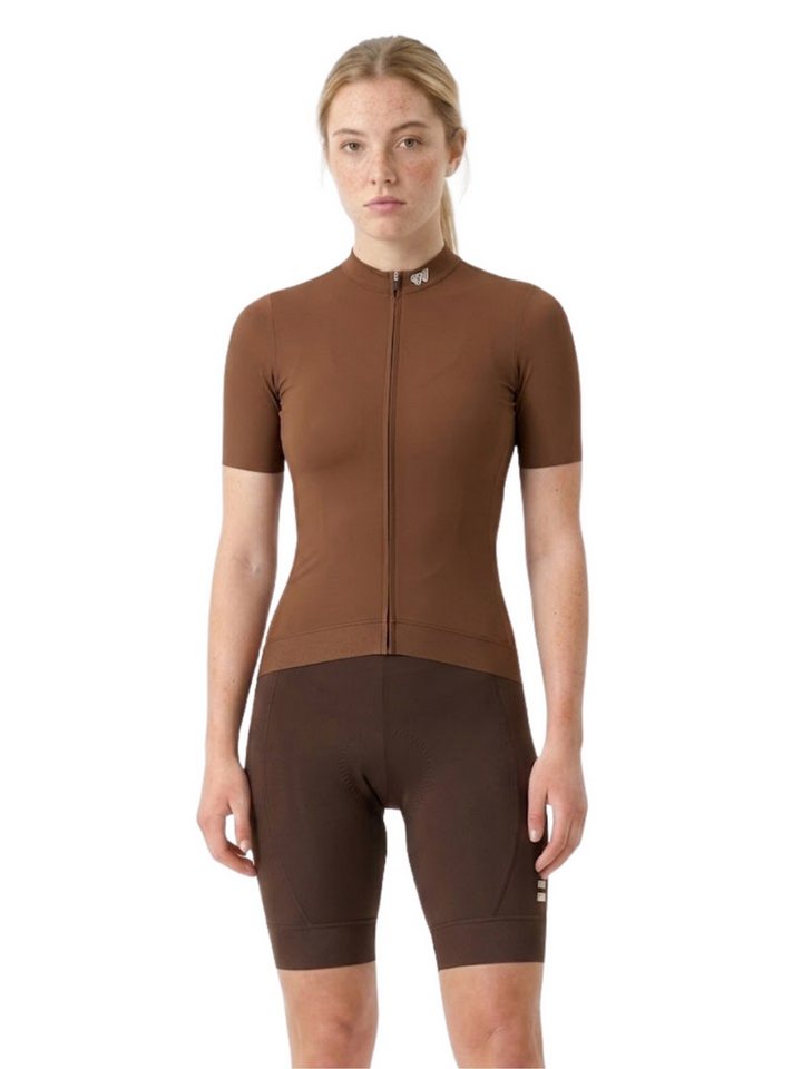 Wulibike Radtrikot Damen Radsport-Set All-Road 3D Slim Fit, Fahrradbekleidungsset (2-tlg) Kurzarm-Fahrradtrikot und High-Waist Trägerhose Bild 5