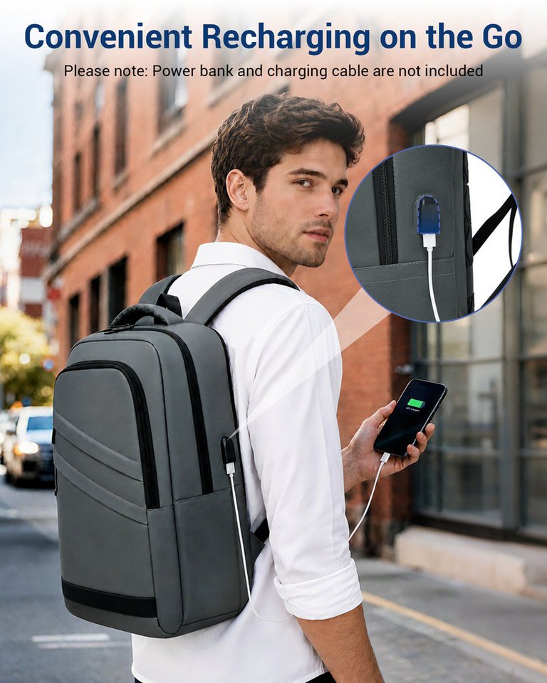 KONO Rucksack 20L Business-Rucksack für 15,6" Laptop Bild 3