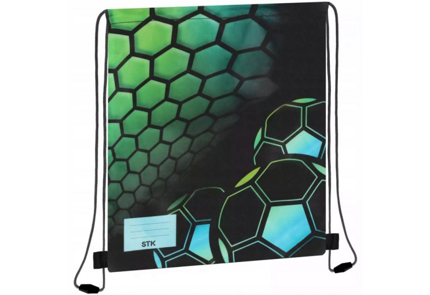 Starpak Turnbeutel Starpak Turnbeutel Fußball für Schuhe Jungen Schwarz Grün (1-tlg)