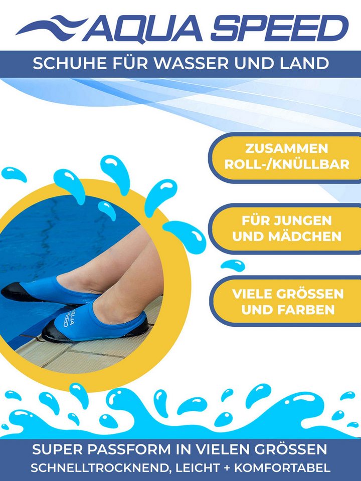 Aqua Speed Aqua-Wassersocken Kinder 30/31 – Rutschfest & flexibel am Strand Wasserschuh (Rutschfeste Schwimmsocken – ideal für Pool & Strand, Neopren Wassersocken Schwimmaccessoires) Flexibel & schnelltrocknend – Perfekt für Wasserspaß Bild 2