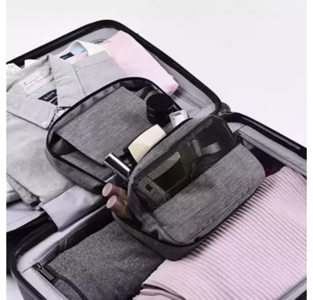 soulima Kulturbeutel Kulturbeutel Kulturtasche Kosmetiktasche Ideal für Unterwegs (Kulturbeutel Kosmetiktasche Set, 1x Kulturbeutel Ideal für Reisen oder Sport), Wasserdichtes Material, praktischer Haken Bild 5