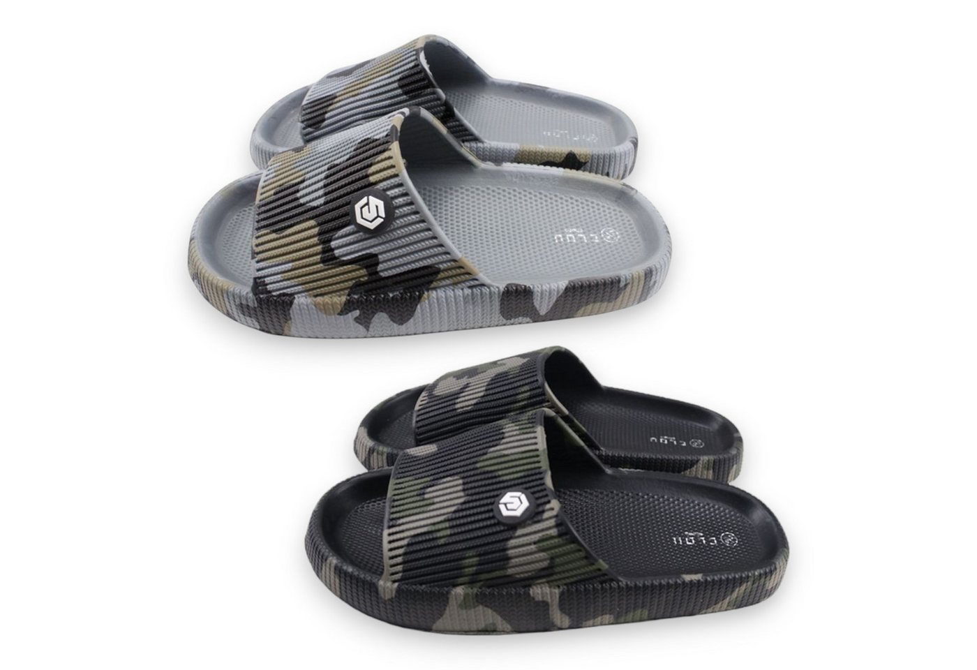 VewoTex Herren Badelatschen Camouflage » günstige Herrenschuhe Badeschuh (1 Paar, 1-tlg., Kein Set) Badeschlappen mit Tarnmuster » Sommer Sandalen, Badeschuhe