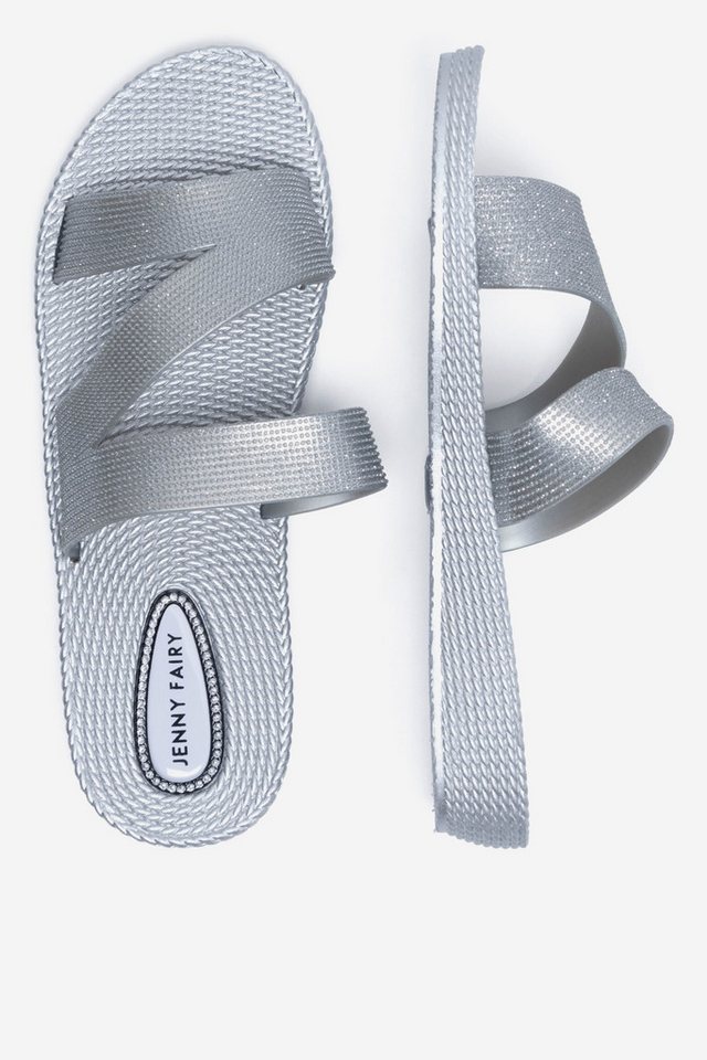 Jenny Fairy Jenny Fairy Damen Flip-Flops 38 silberfarben 5905588621065 Badepantolette Bild 4