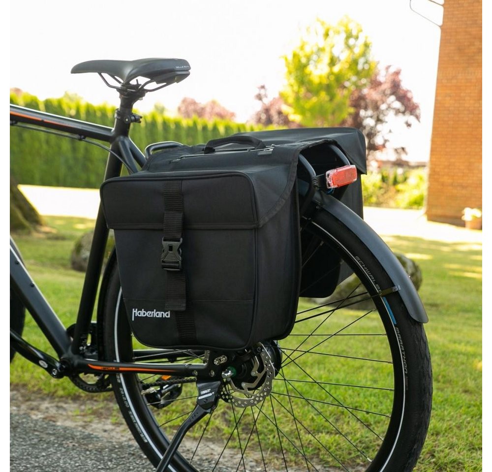 Haberland Fahrradtasche Haberland Doppeltasche 25l Einsteiger schwarz - praktische Gepäckträge