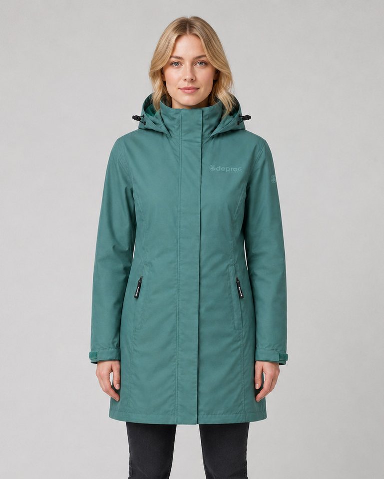 DEPROC Active Outdoorjacke LAVAL LONG WOMEN Longjacke, Funktionsmantel, Regenjacke abnehmbare Kapuze Bild 3