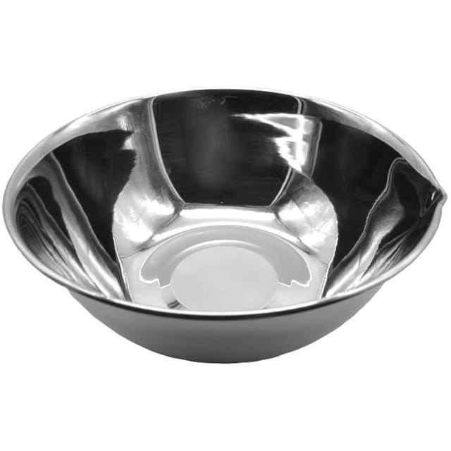 Buri - Edelstahl Schüssel 26cm Rührschüssel Salatschüssel Servierschüssel Schale Metall
