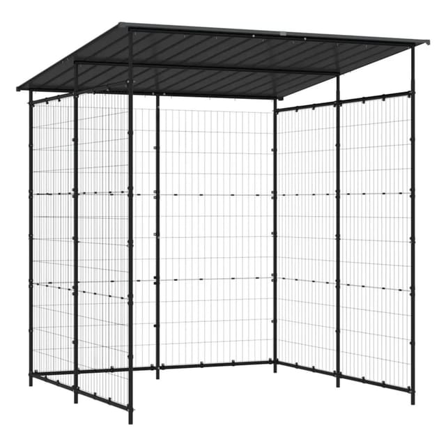 Fahrradschuppen 190x190x222 cm Stahl Schwarz - Vidaxl
