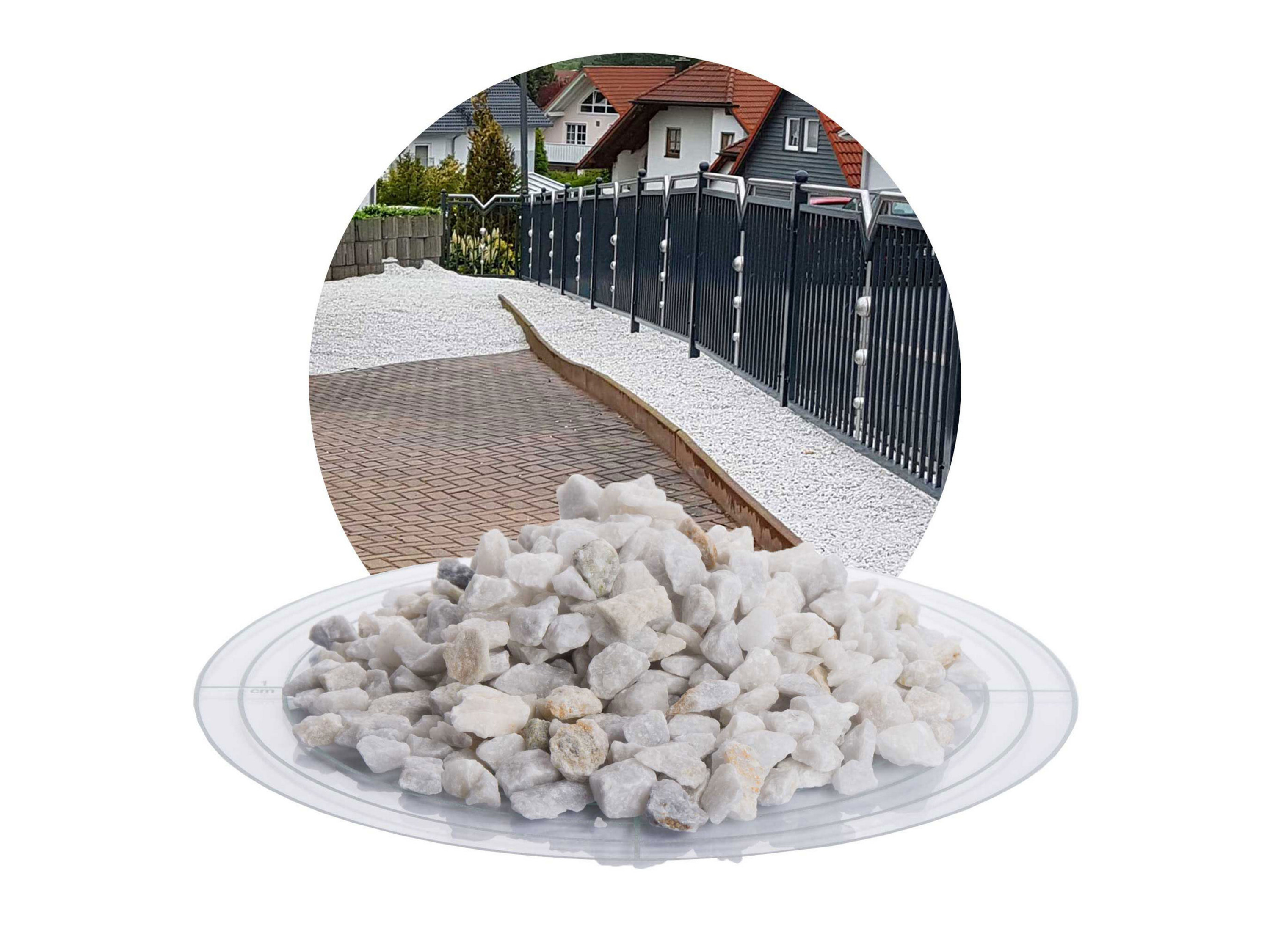 SCHICKER MINERAL Marmor Ziersplitt (8-16 mm, 1000 kg BigBag, weiß) Bild 3