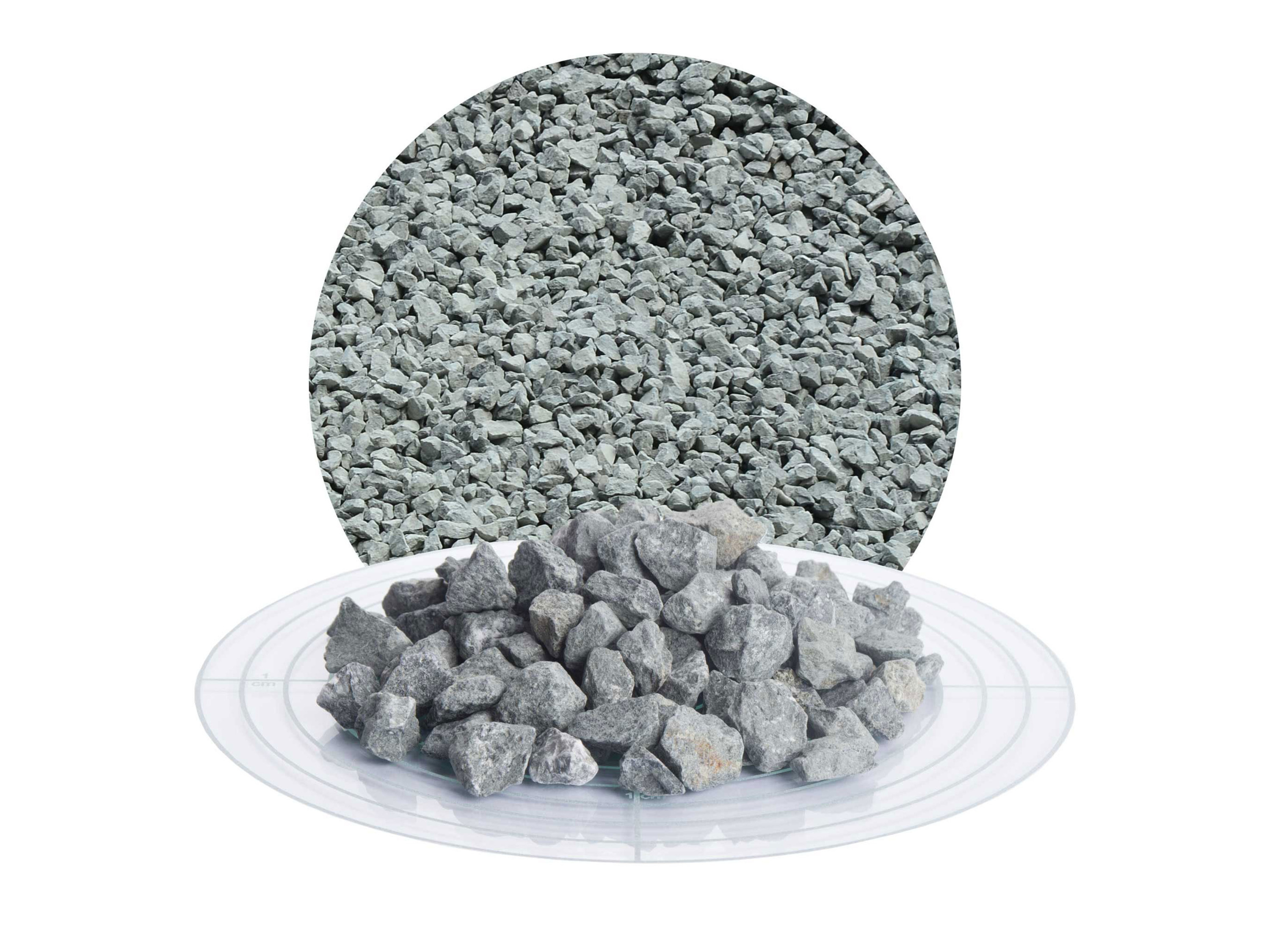 SCHICKER MINERAL Diabas Ziersplitt (8-16 mm, 1000 kg BigBag, Grau)