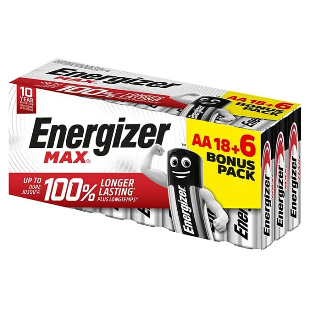 Energizer - Max Mignon (AA)-Batterie Alkali-Mangan 1.5 v 24 St.