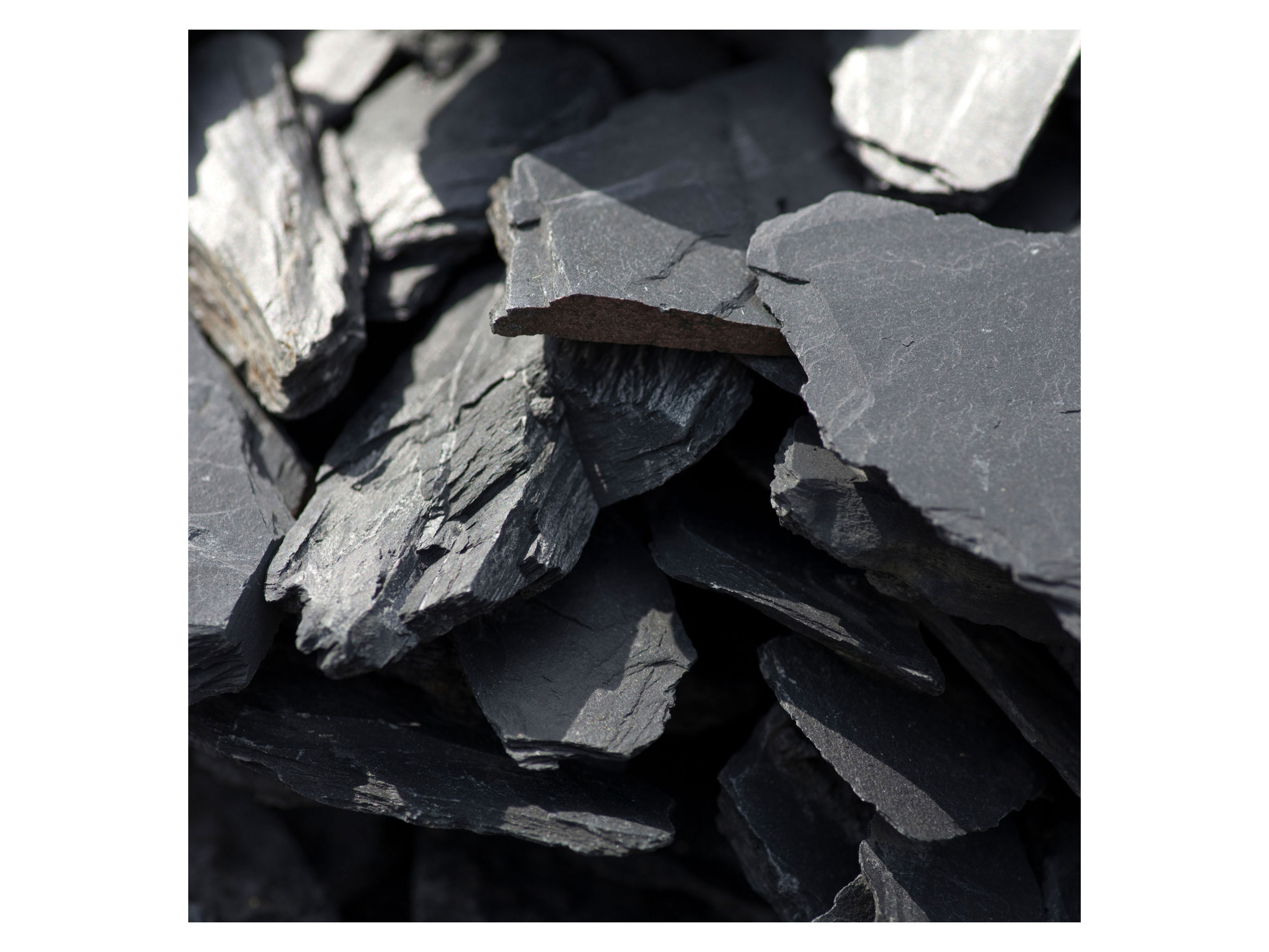 SCHICKER MINERAL Schiefer Ziersplitt (70-200 mm, 1000 kg BigBag, Schwarz)