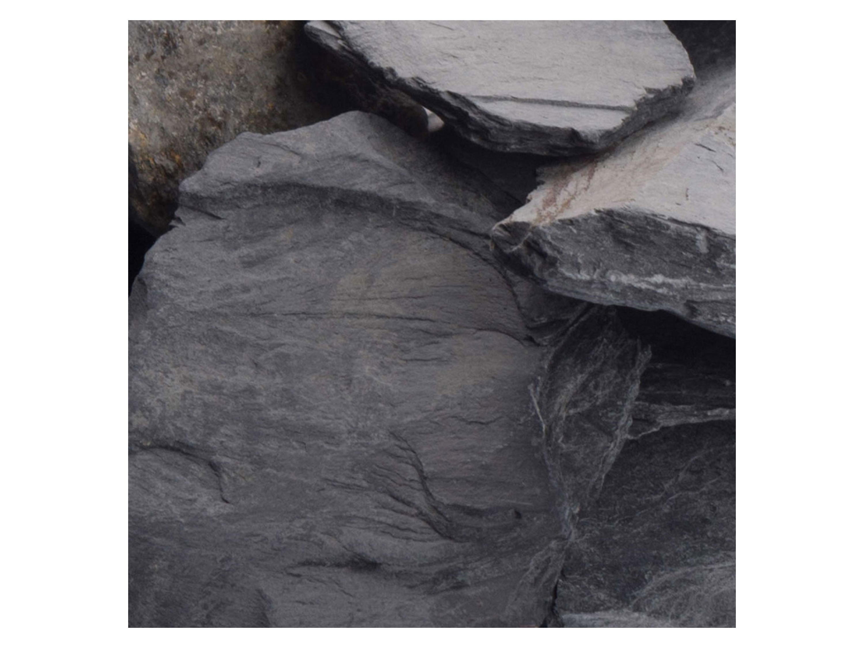 SCHICKER MINERAL Schiefer Ziersplitt (40-70 mm, 1000 kg BigBag, Schwarz)