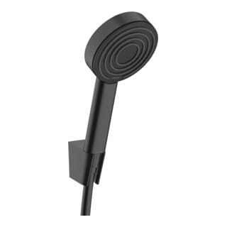 Pulsify s - Set Duschkopf, 1 Strahl, Halter und Schlauch 125 cm, Schwarz matt 24301670 - Hansgrohe