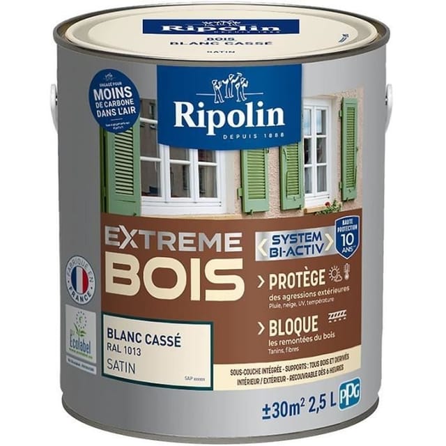 Ripolin Extreme Holz satinierte Farbe weißlich 2,5 L