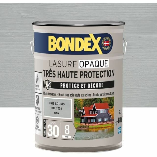 Bondex Lasur Holzfarbe Außen Grau Satin 5L