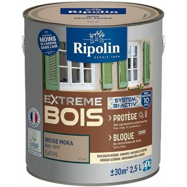 Ripolin Extreme Holzfarbe Beige Moka Satin 2,5 L