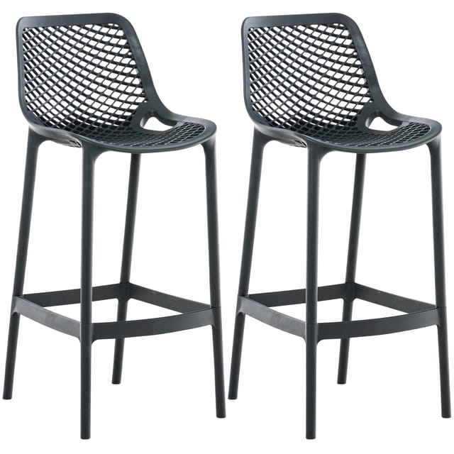 CLP - 2er Set Outdoor Barhocker Air dunkelgrau