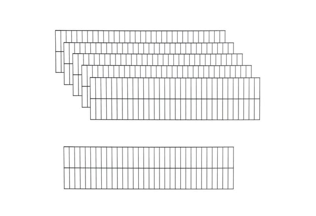 Estexo - Gartenzaun Zaunelemente Doppelstabmattenzaun 6er Set ral 7016 Zaun Gartenzaun
