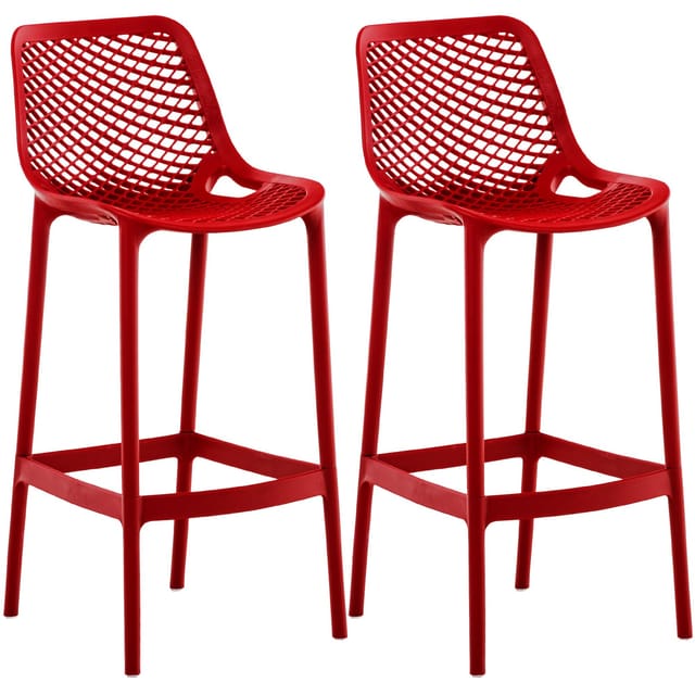 CLP - 2er Set Outdoor Barhocker Air rot