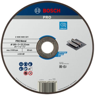 Bosch - Accessories 2608600321 Trennscheibe gerade 180 mm 1 St. Metall