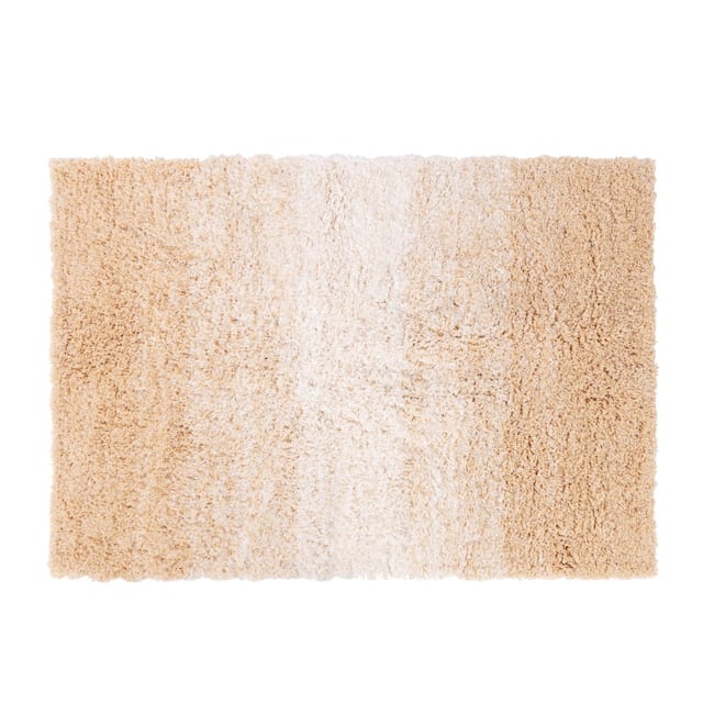 Badteppich Wave Rutschsicher & schnelltrocknend Beige/Weiß 70 x 100 cm