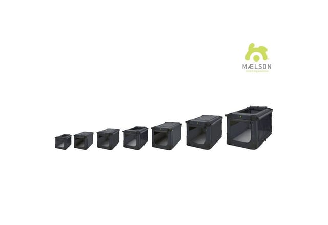 Maelson - Soft Kennel Transportbox mit Tragegriffen, faltbar - anthrazit - 52 x 33 x 33