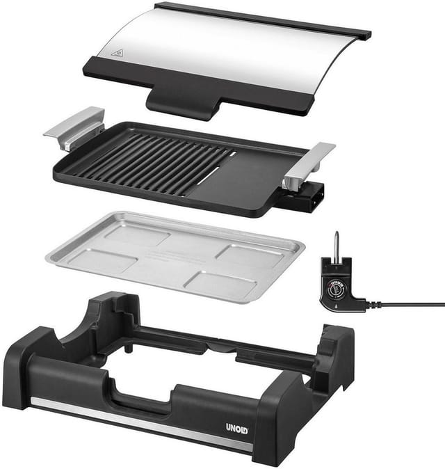 Unold Barbecue Elektro Tischgrill Kontrollleuchte Schwarz