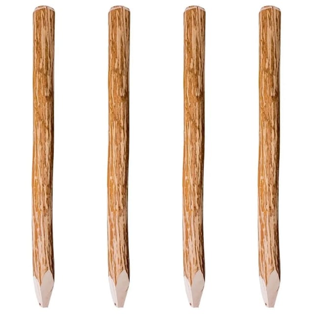 Zaunpfosten mit Spitzen Enden 4 Stk. Haselholz 120 cm vidaXL