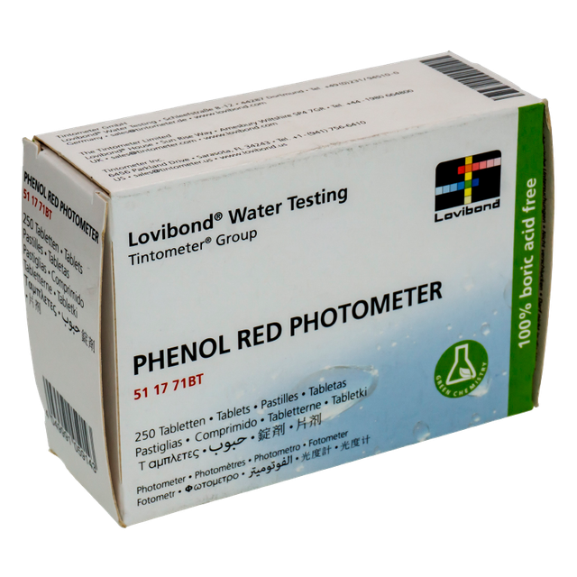 Lovibond - Phenolrot-Photometer-Reagenzienbox. 250 Einheiten .